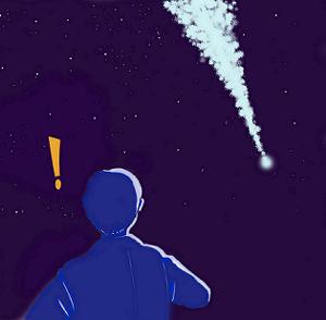 綺麗な星空に花火と見まごう流れ星、早起きは３文の得です。