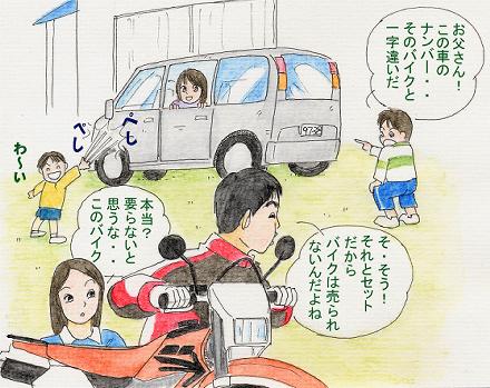 軽自動車は９７３８バイクは９７３０です。だから何って？